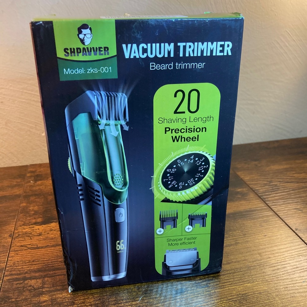 SHPAVVER Vacuum Beard Trimmer ZKS-001 Electric‎ Shaver 20 Lengths Waterproof New
